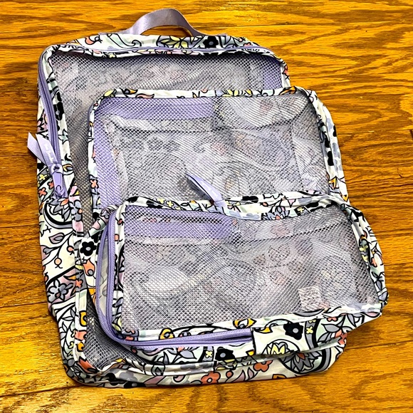 Vera Bradley Bags Vera Bradley 3 Pc Packing Cube Set In Maddalena Purple Paisley Soft Print